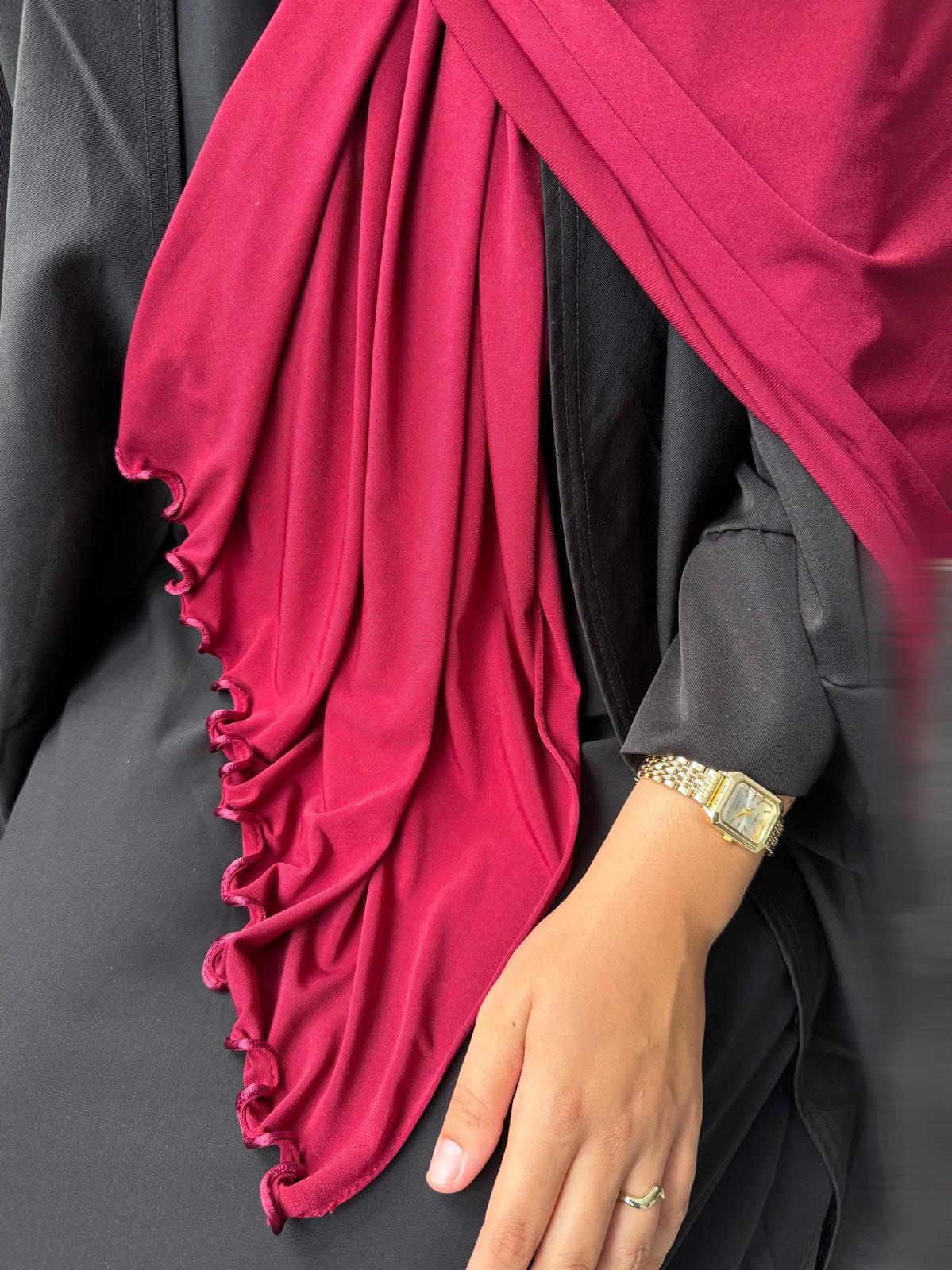 VOILE JERSEY PREMIUM FRISÉ SHERIN - ROUGE