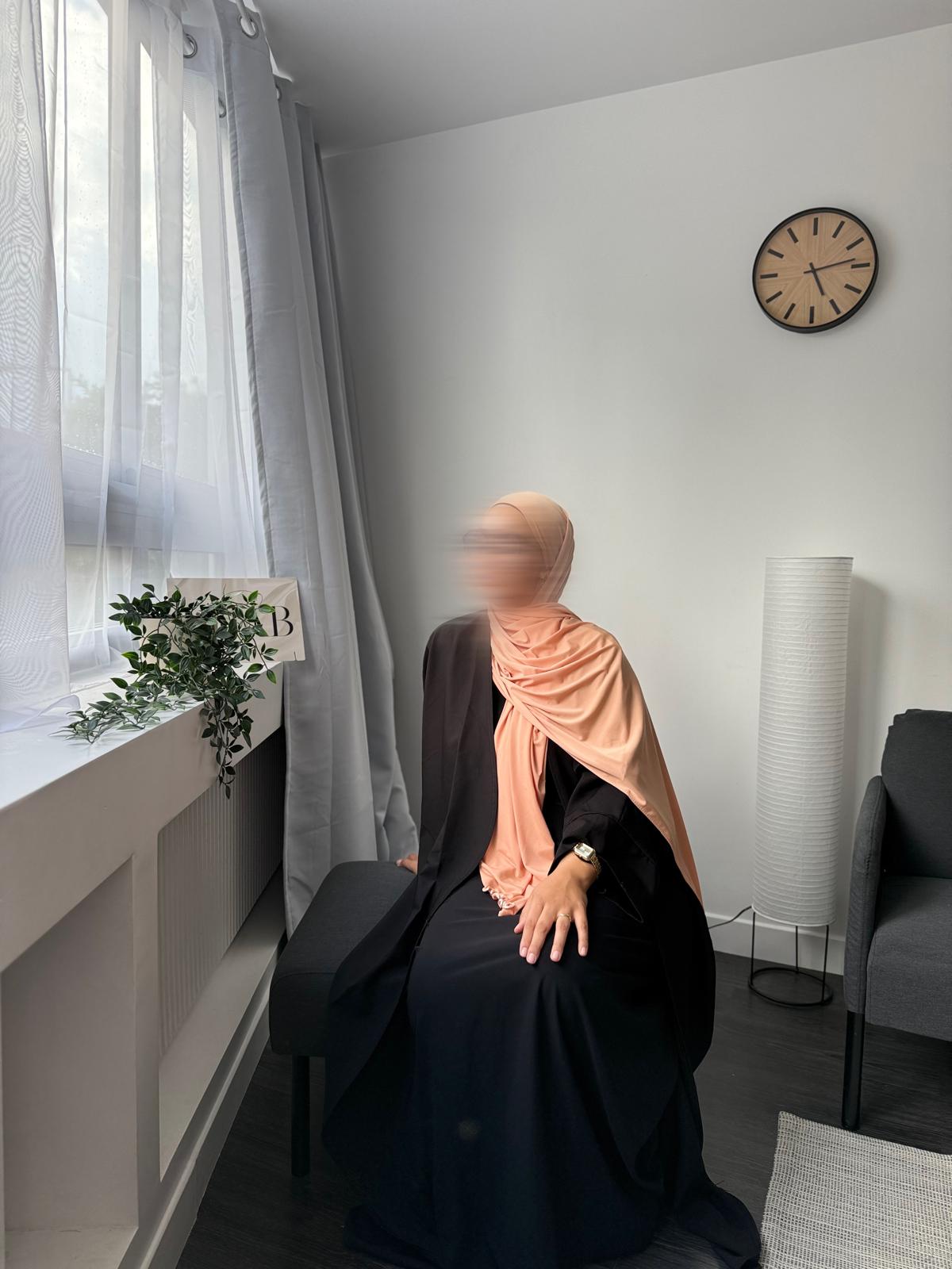 VOILE JERSEY PREMIUM FRISÉ WAFA - ORANGE CORAIL