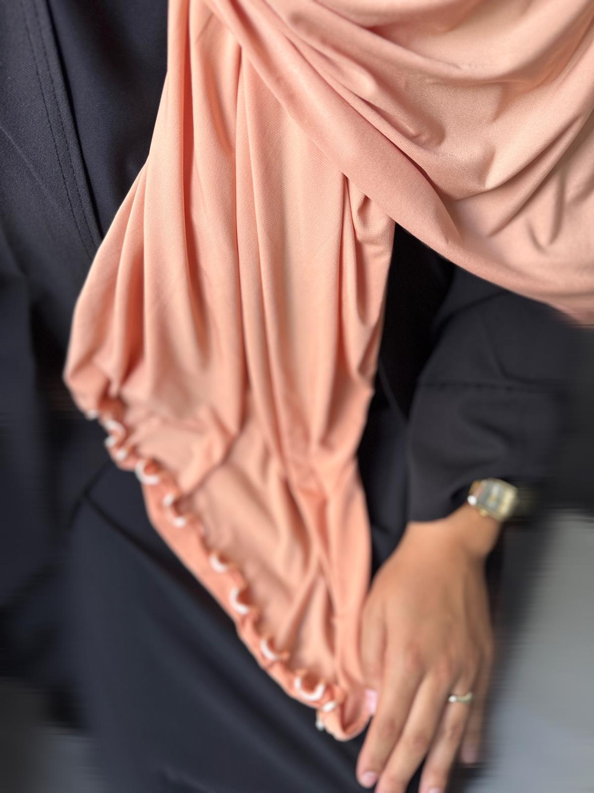 VOILE JERSEY PREMIUM FRISÉ WAFA - ORANGE CORAIL