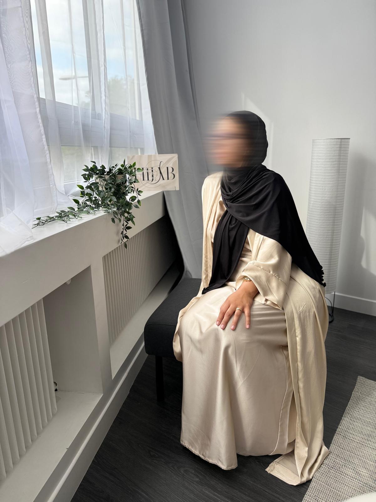 VOILE JERSEY PREMIUM FRISÉ INÈS - NOIR