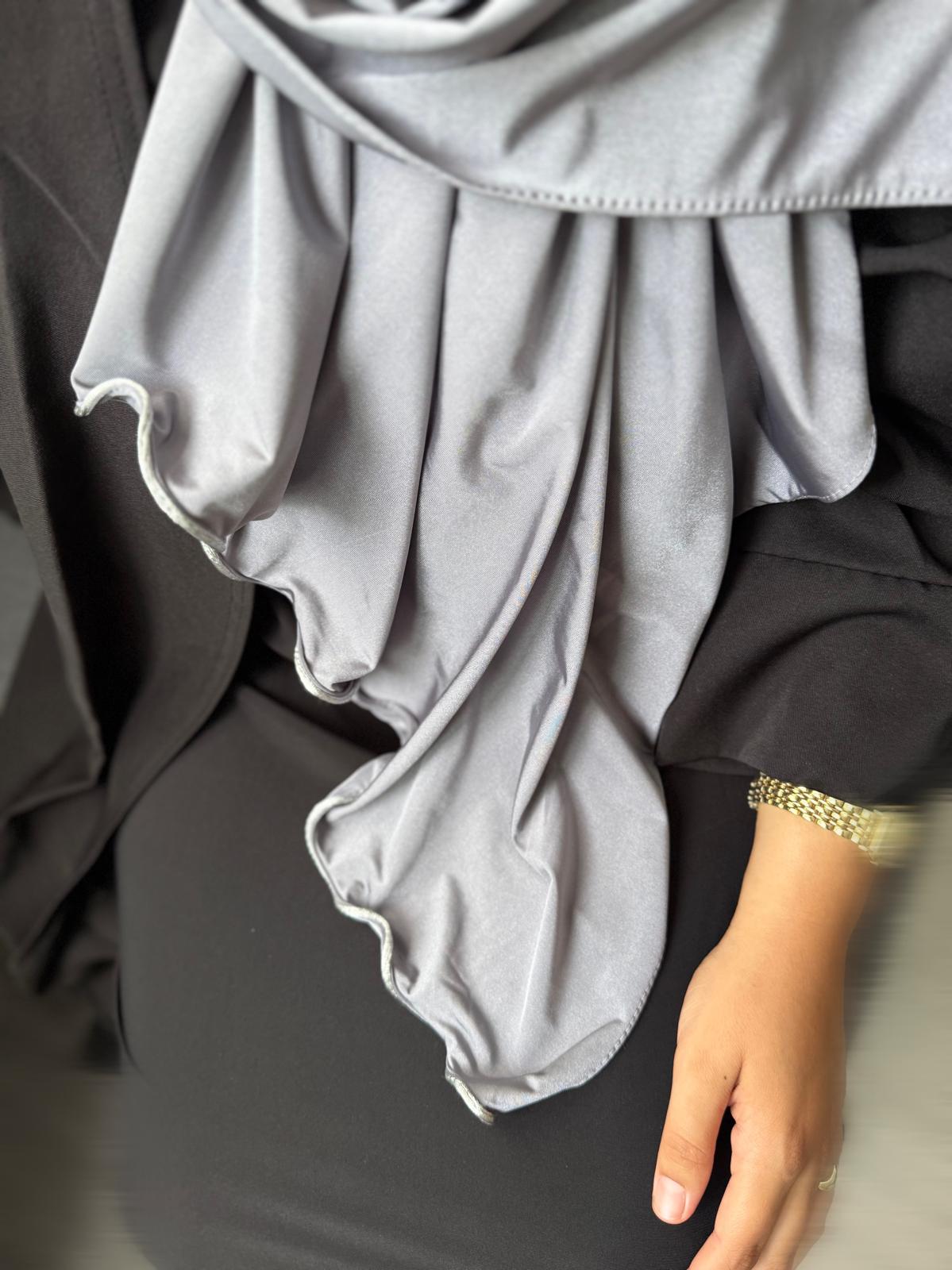 VOILE JERSEY PREMIUM FRISÉ NESRINE - GRIS