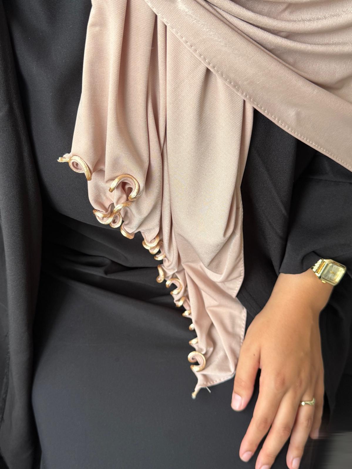 VOILE JERSEY PREMIUM FRISÉ MAZNA - CRÈME